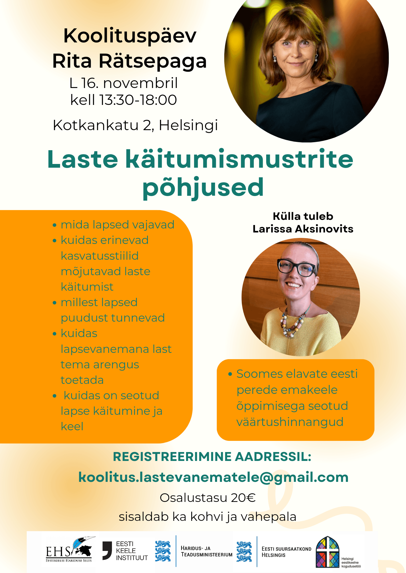 Lastevanemate koolituspäev 16. novembril 2024 | Eestikeelse Hariduse Selts